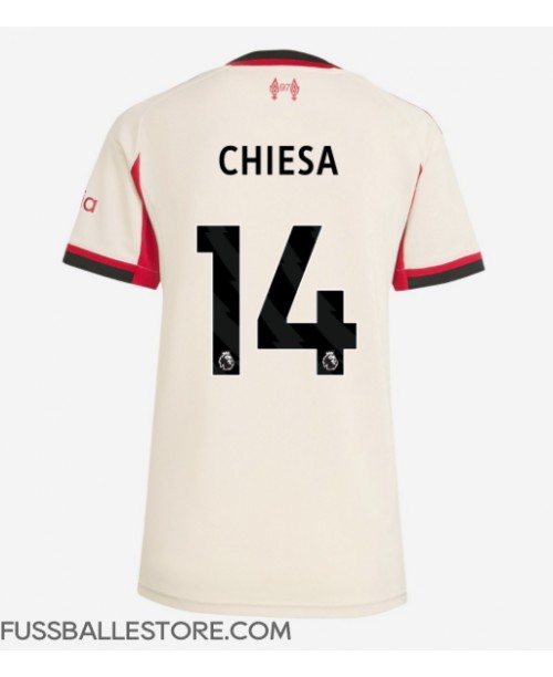 Günstige Liverpool Federico Chiesa #14 Auswärtstrikot Damen 2025-26 Kurzarm Günstige Liverpool Federico Chiesa #14 Auswärtstrikot Damen 2025-26 Kurzarm